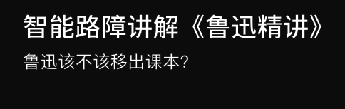 
靠谱讲书-智能路障讲解《鲁迅精讲》鲁迅该不该移出课本?
-副业站
-第1
张图片